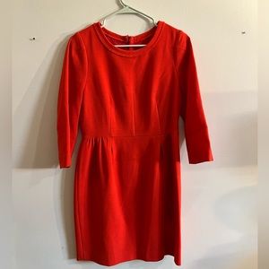 J Crew Red Wool Dress